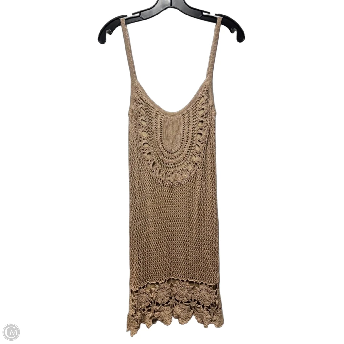 Crochet Dress Casual Short By Trina Turk In Tan, Size: 4