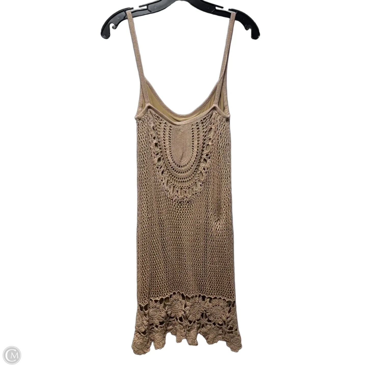 Crochet Dress Casual Short By Trina Turk In Tan, Size: 4