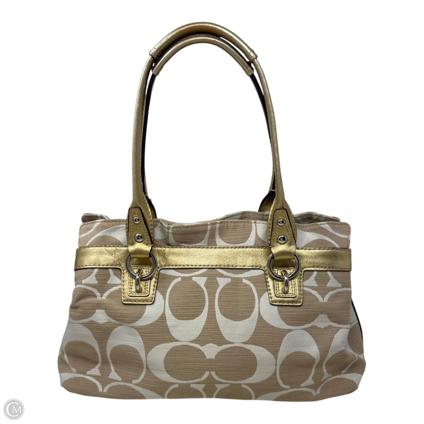 AS IS Penelope Signature Handbag Designer By Coach, Size: Medium