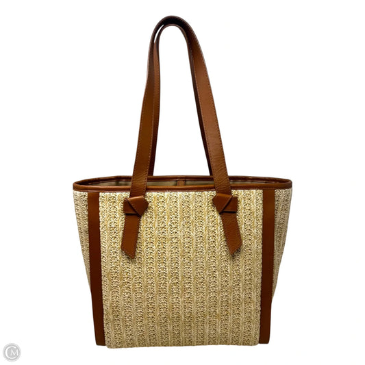 Leather & Straw Tote By Talbots, Size: Medium