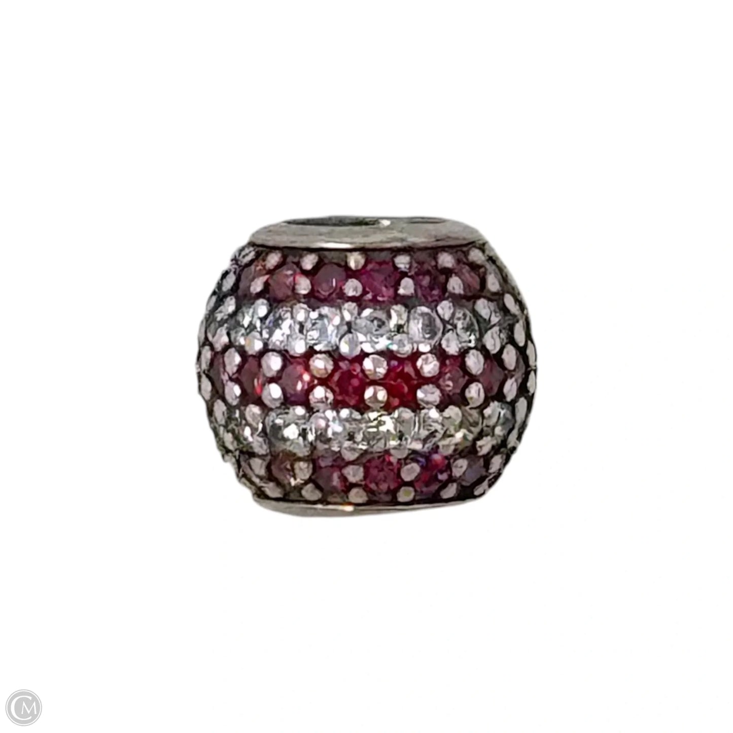 Nautical Stripes Pave Lights Sterling Silver Bracelet Charm By Pandora