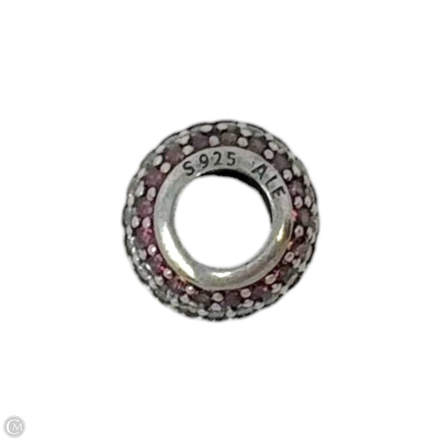Nautical Stripes Pave Lights Sterling Silver Bracelet Charm By Pandora