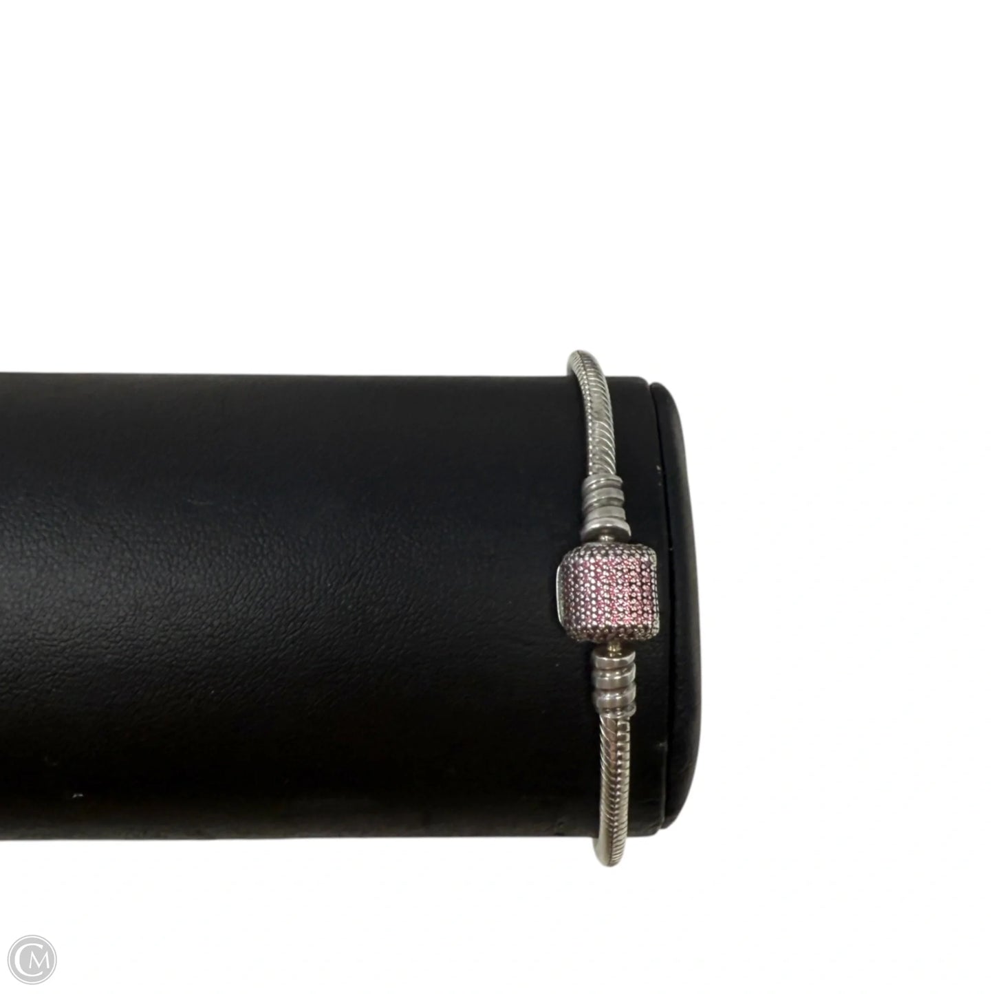 Moments Cubic Zirconia Sparkling Pink Pavé CZ Clasp Snake Chain Bracelet By Pandora