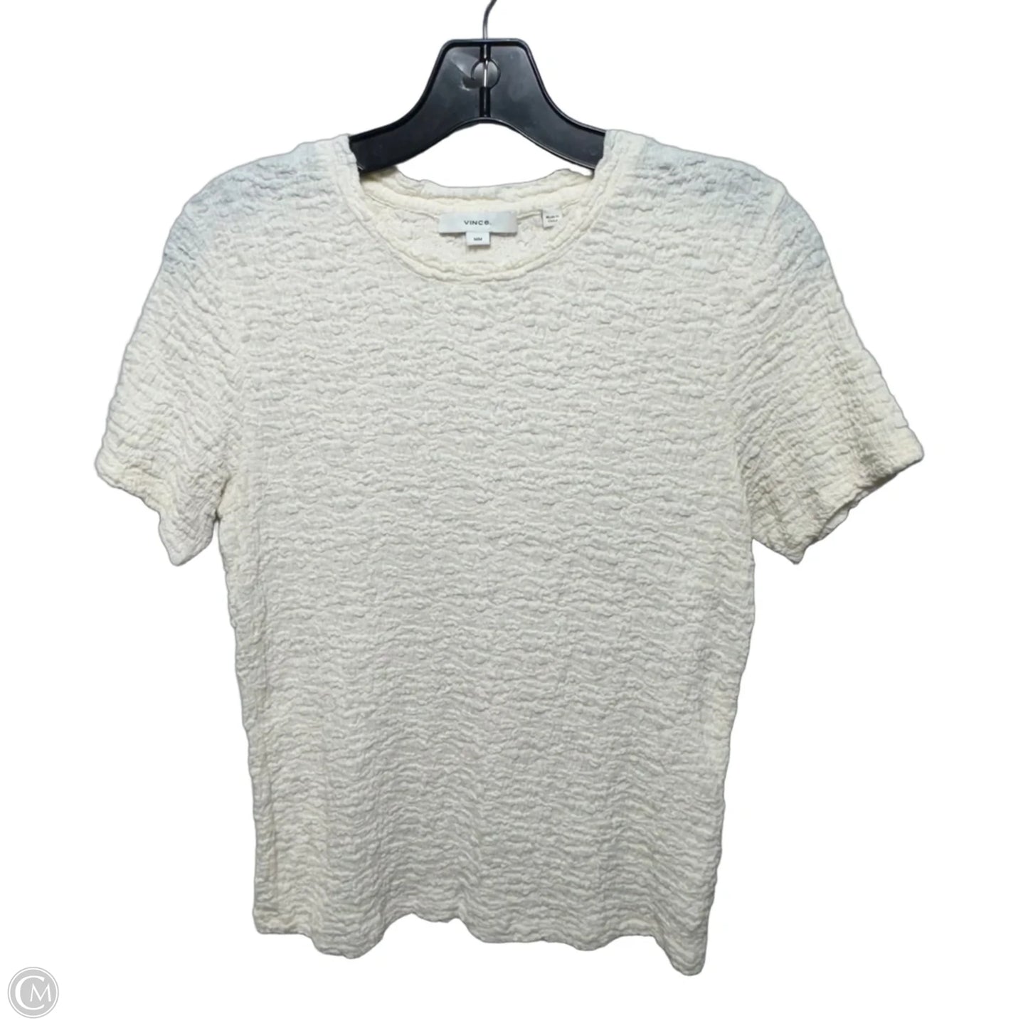 Top Short Sleeve By Vince In Cream, Size: M