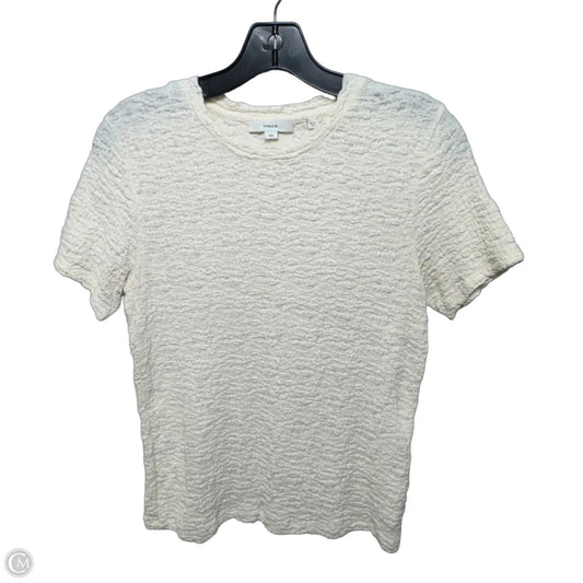 Top Short Sleeve By Vince In Cream, Size: M