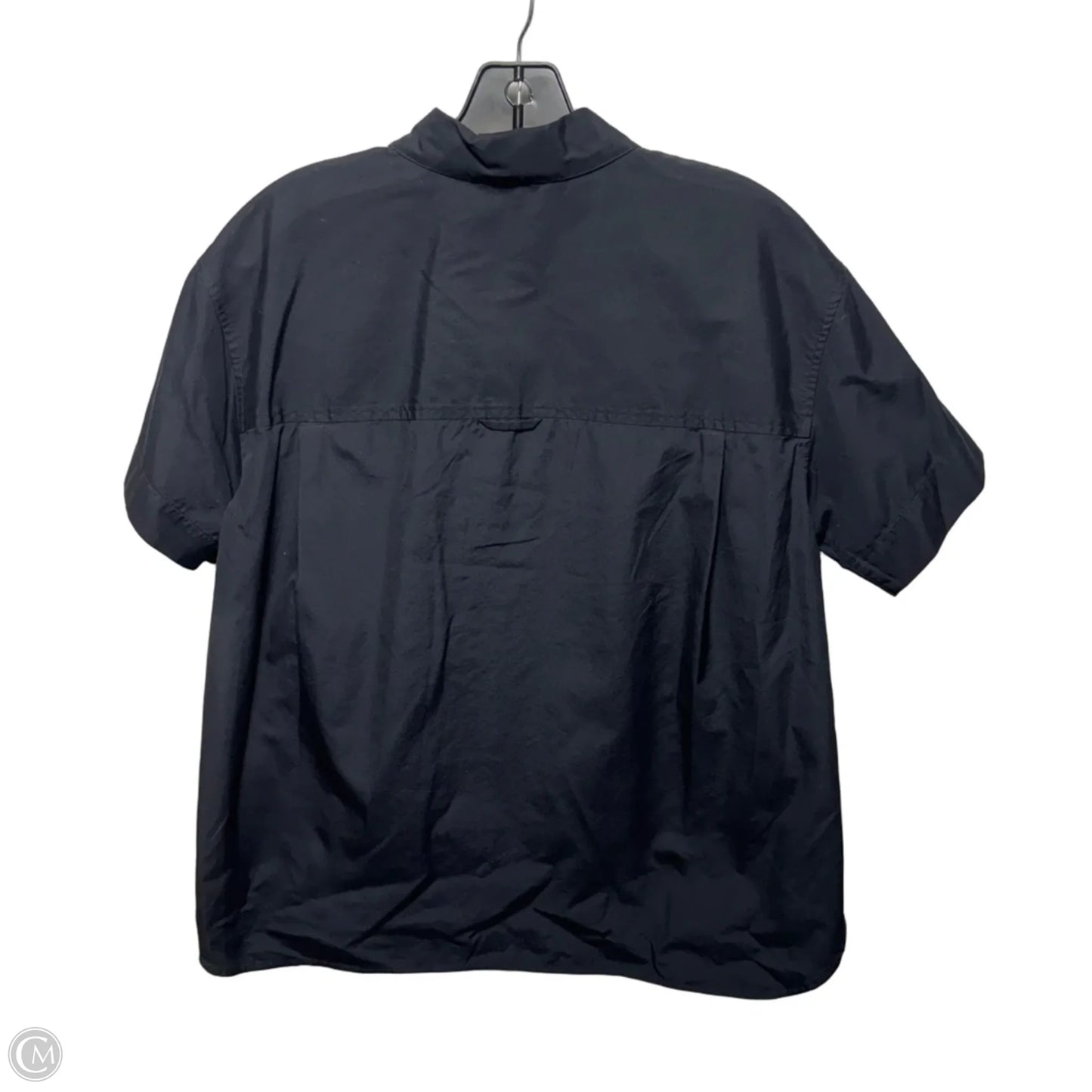 Top Short Sleeve By Vince In Black/Navy, Size: M