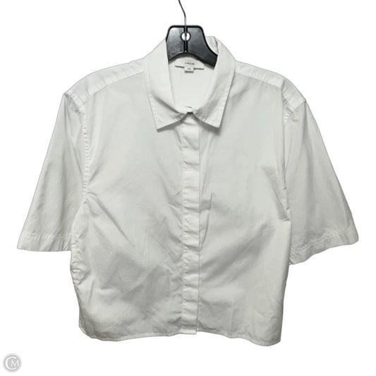 Top Short Sleeve By Vince In White, Size: M