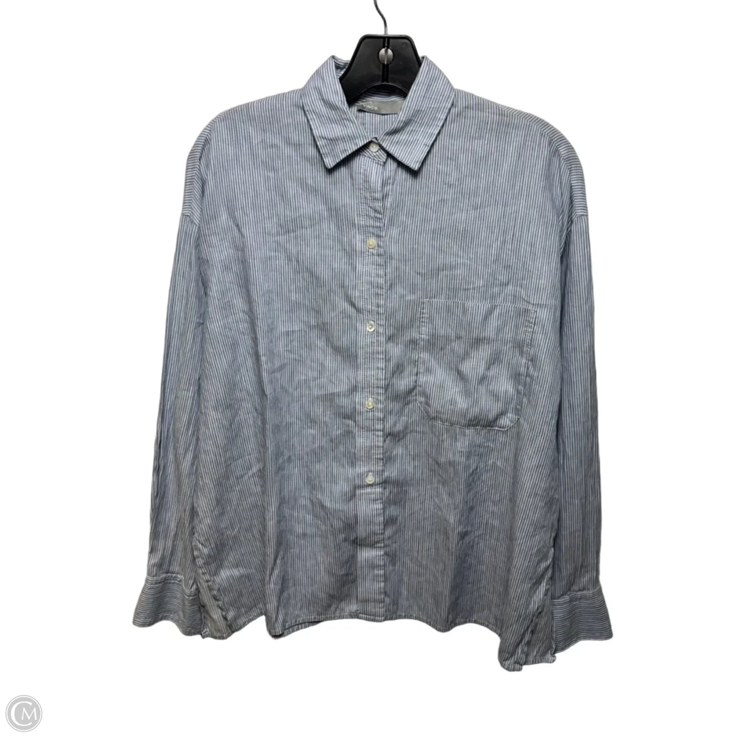 Top Long Sleeve By Vince In Striped Pattern, Size: S