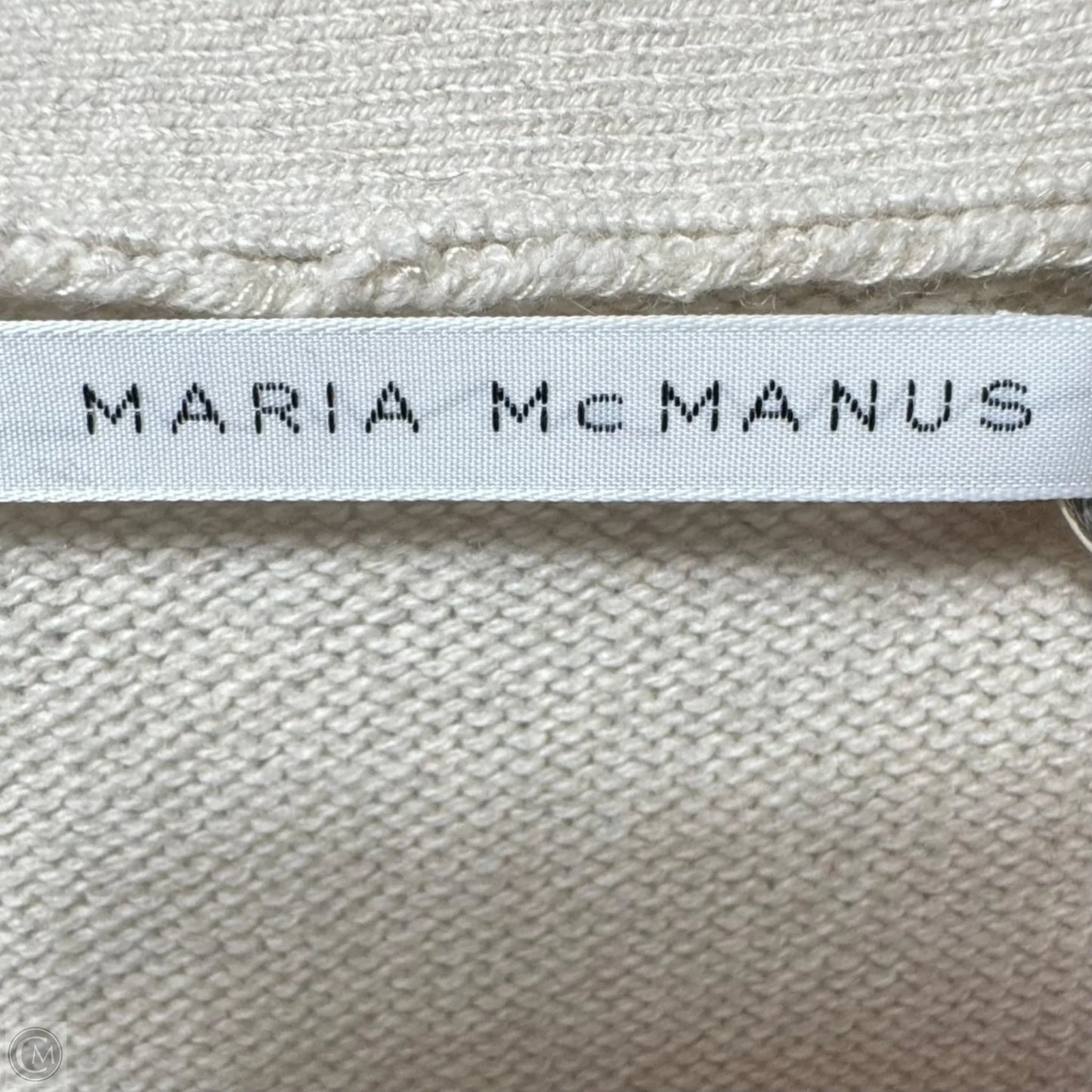 Organic Cotton & Recycled Cashmere Cardigan By Maria McManus In Black & Tan, Size: M