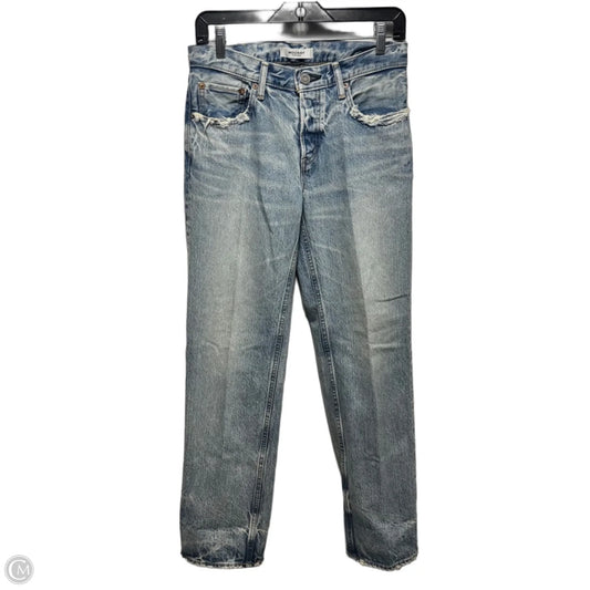 Distressed Jeans Straight By Moussy In Blue Denim, Size: 0/25