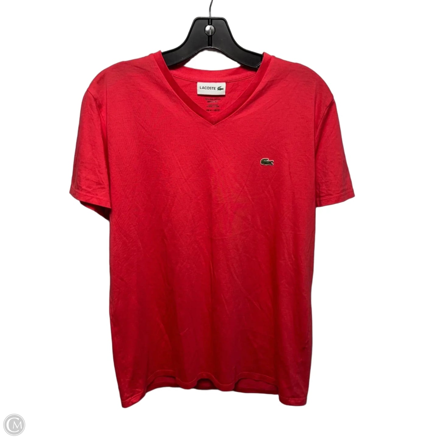 Regular Fit Top Short Sleeve By Lacoste In Coral, Size: M