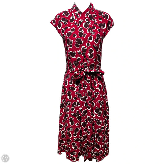 Mirabello Midi Dress By The Fold In Red & White, Size: 6