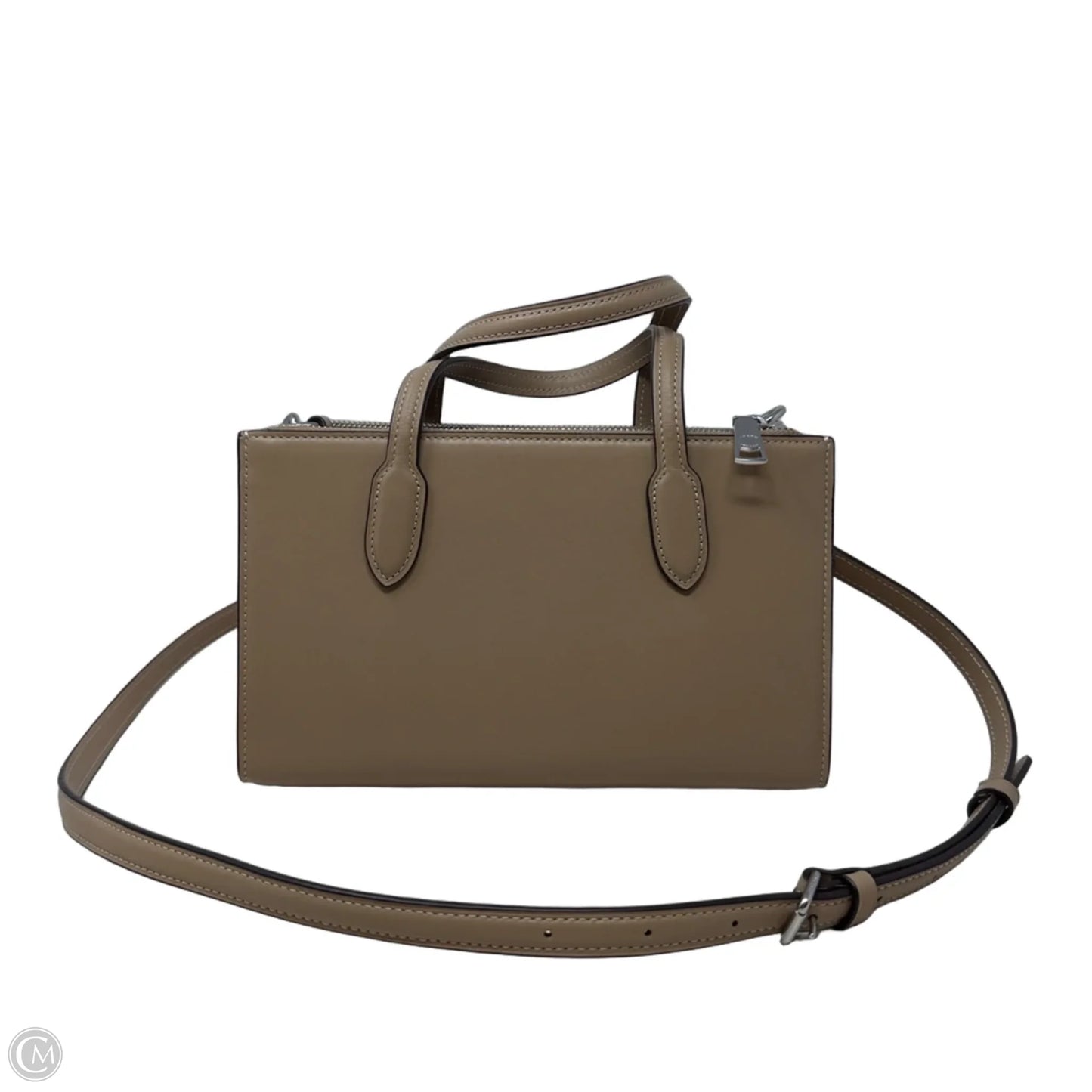Nina Leather Tote Designer By Coach, Size: Small
