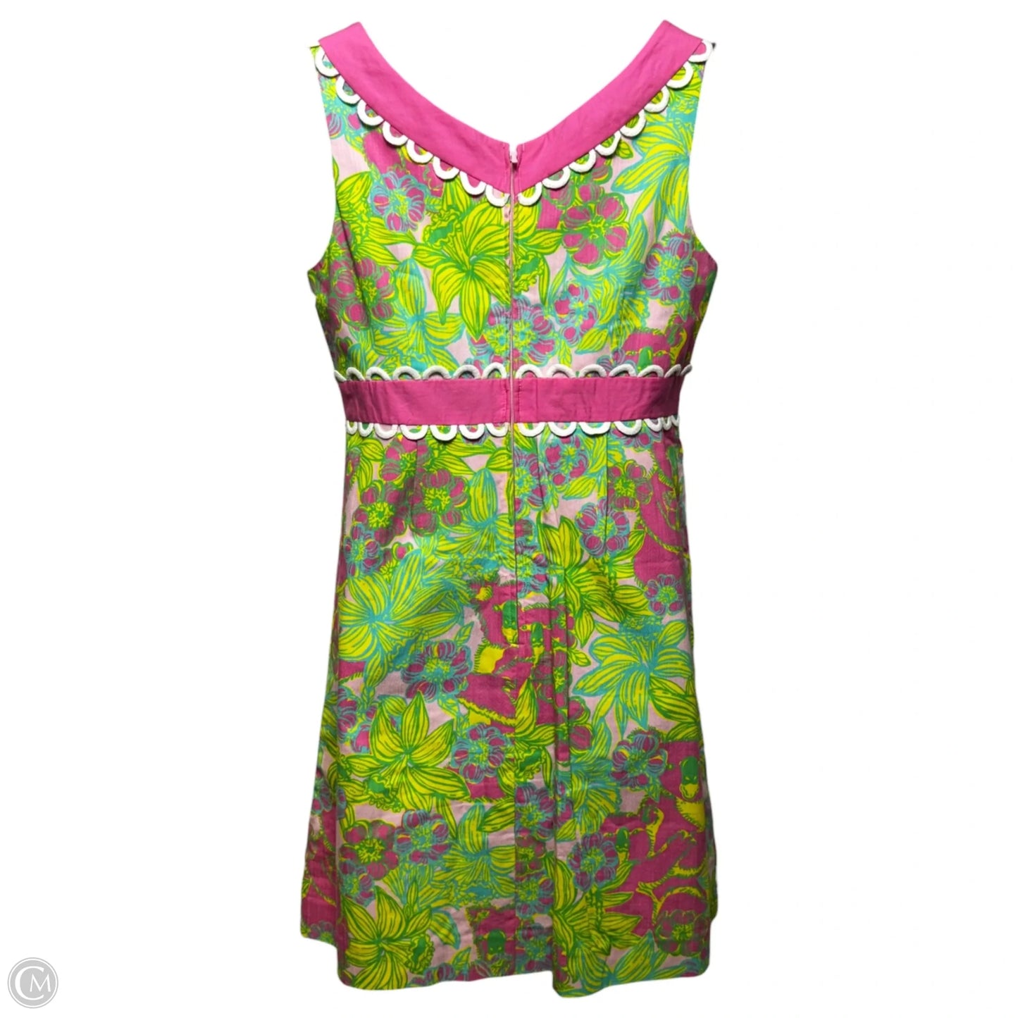 Originals Shift Dress Designer By Lilly Pulitzer In Green & Pink, Size: 4