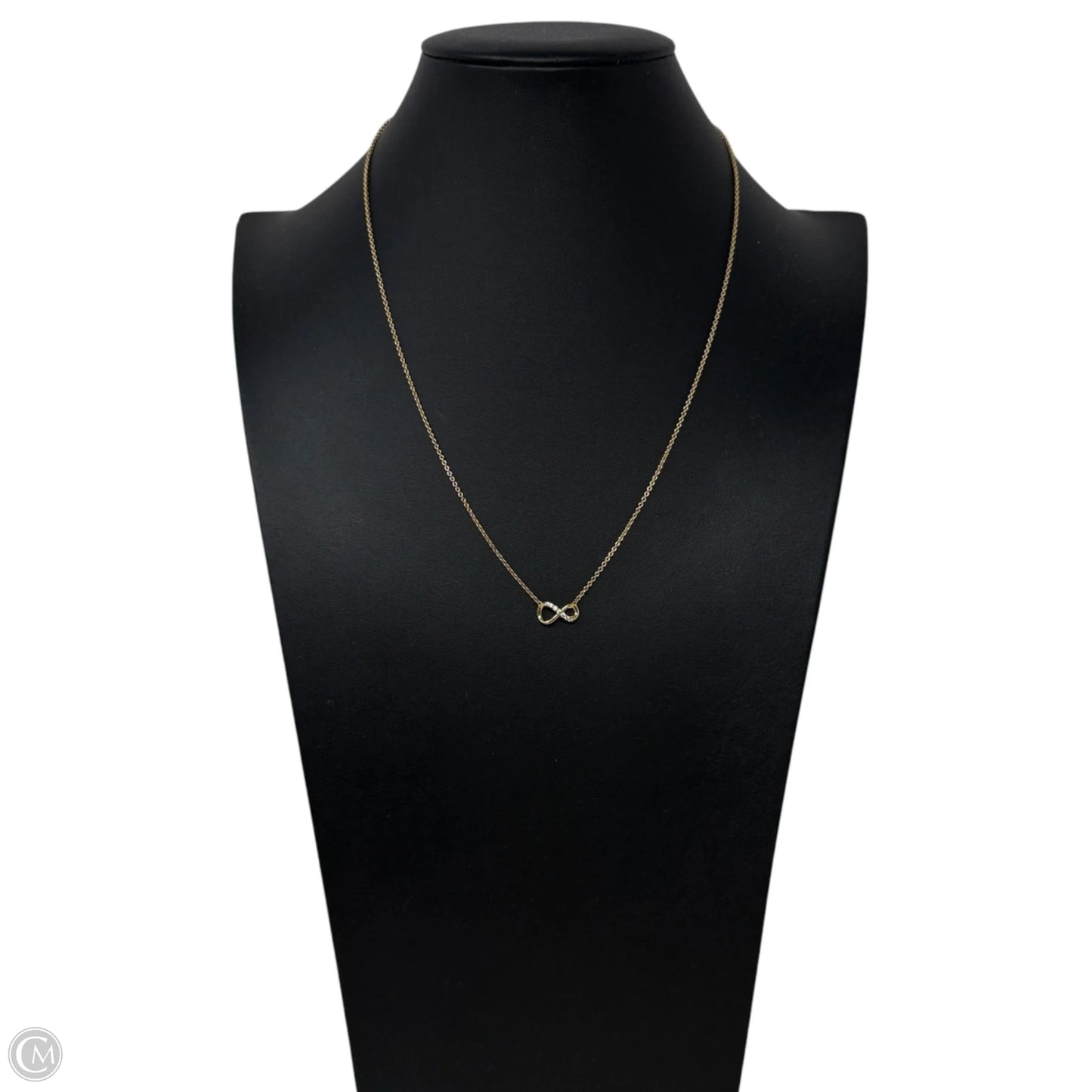 Sparkling Pavé CZ Infinity Collier Necklace In 14K Gold Over Sterling Silver By Pandora