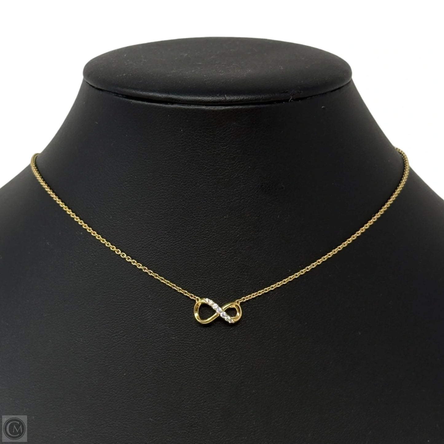 Sparkling Pavé CZ Infinity Collier Necklace In 14K Gold Over Sterling Silver By Pandora