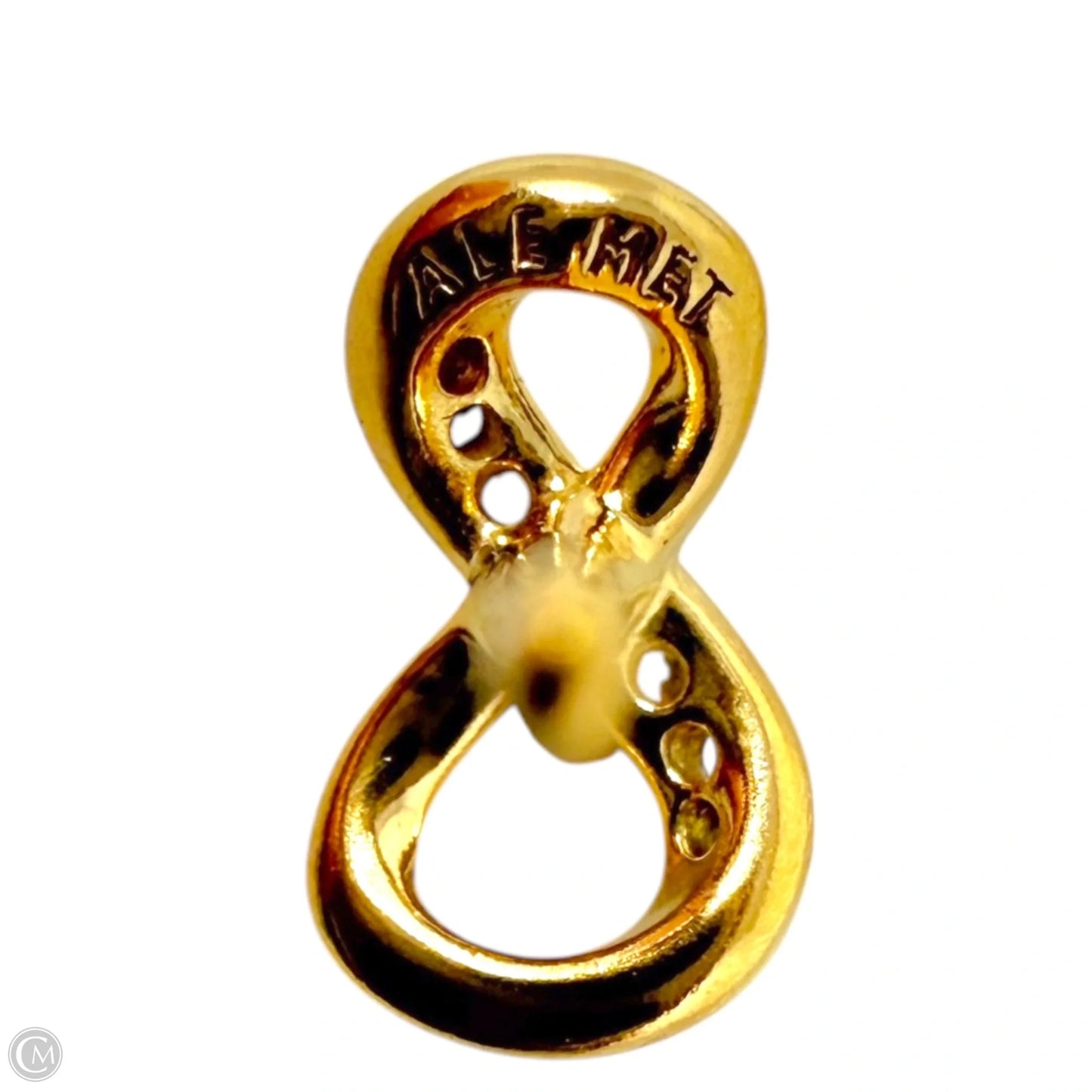 Sparkling Infinity Pavé CZ Stud Earrings In 14k Gold Over Sterling Silver By Pandora
