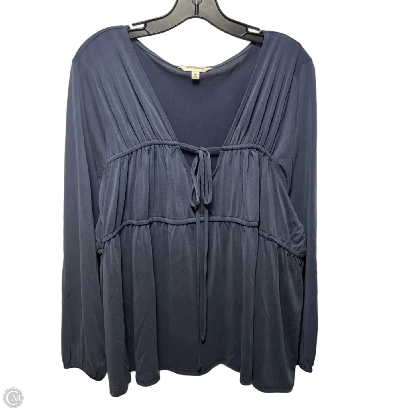 Top Long Sleeve By Lucky Brand In Navy, Size: Xxl