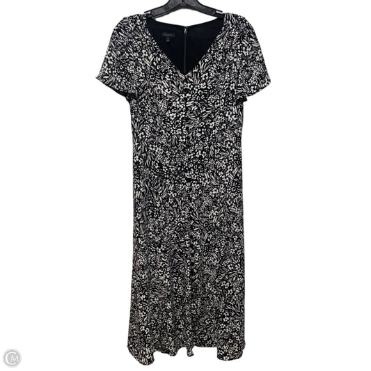 Dress Casual Midi By Talbots In Black & Cream, Size: 2