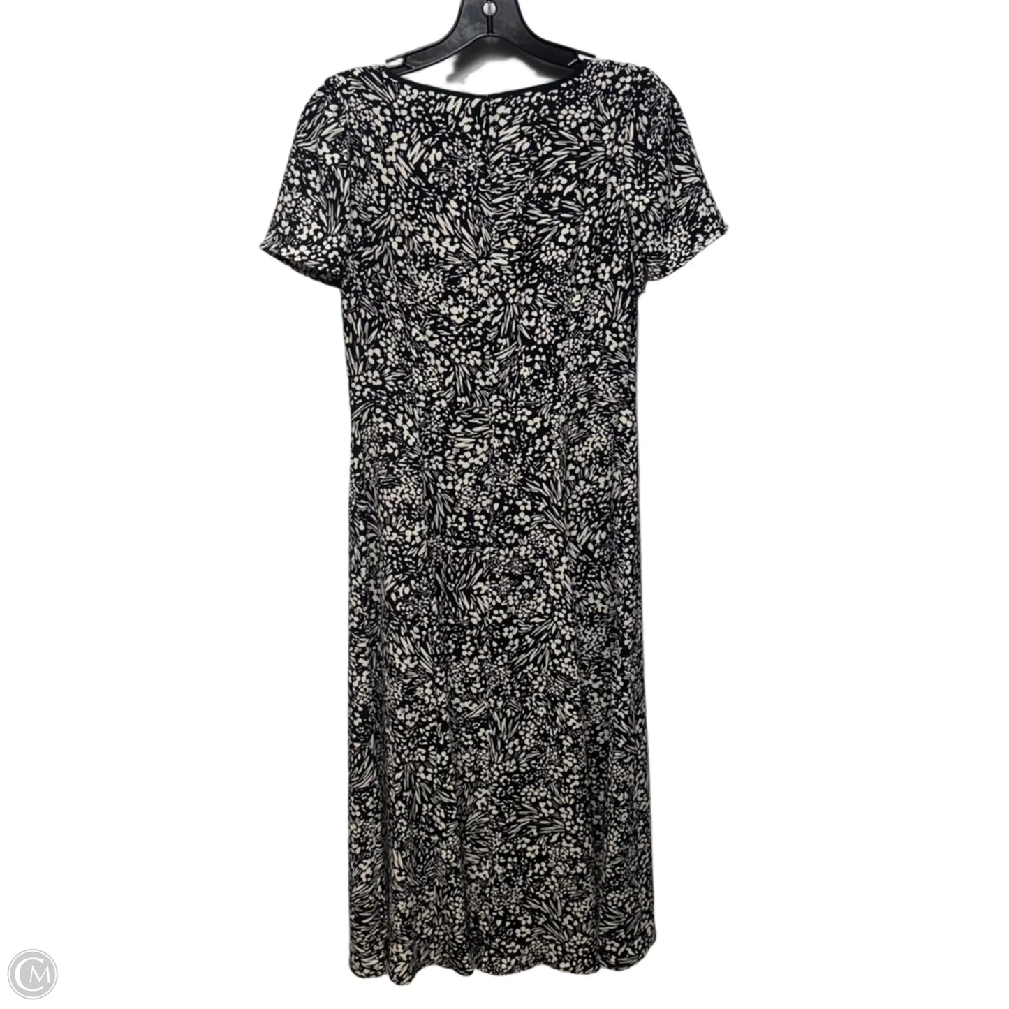 Dress Casual Midi By Talbots In Black & Cream, Size: 2