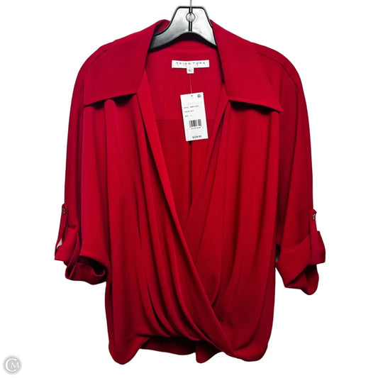 Top Short Sleeve By Trina Turk In Red, Size: L