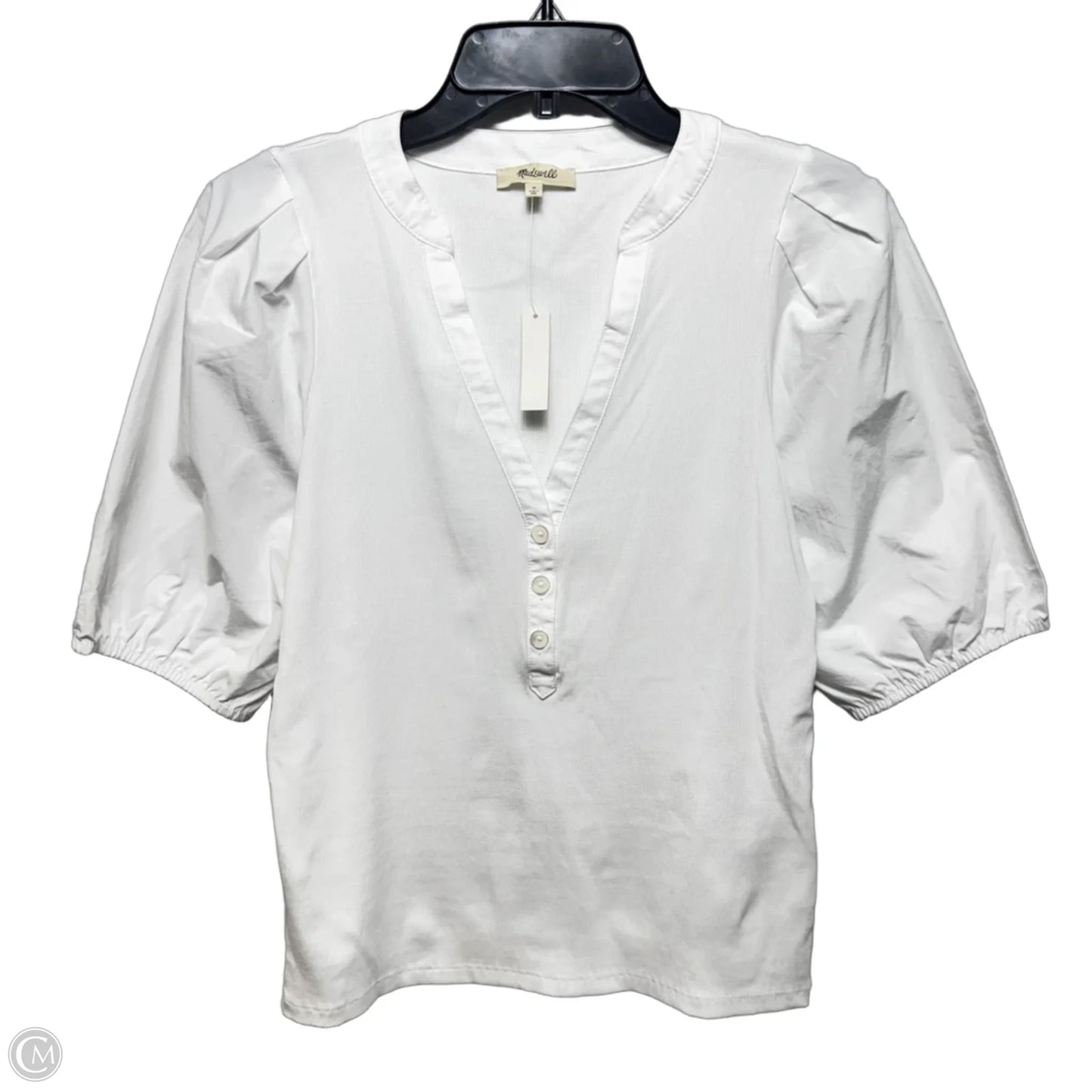 Top Short Sleeve By Madewell In White, Size: M