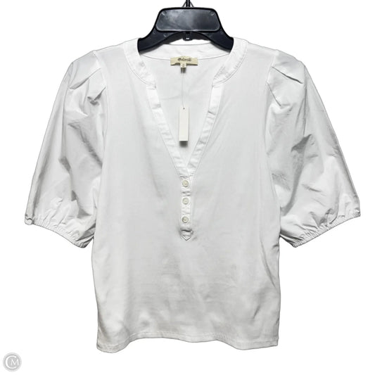 Top Short Sleeve By Madewell In White, Size: M