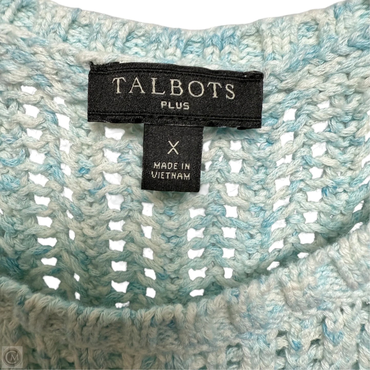 Sweater By Talbots In Aqua, Size: Xl