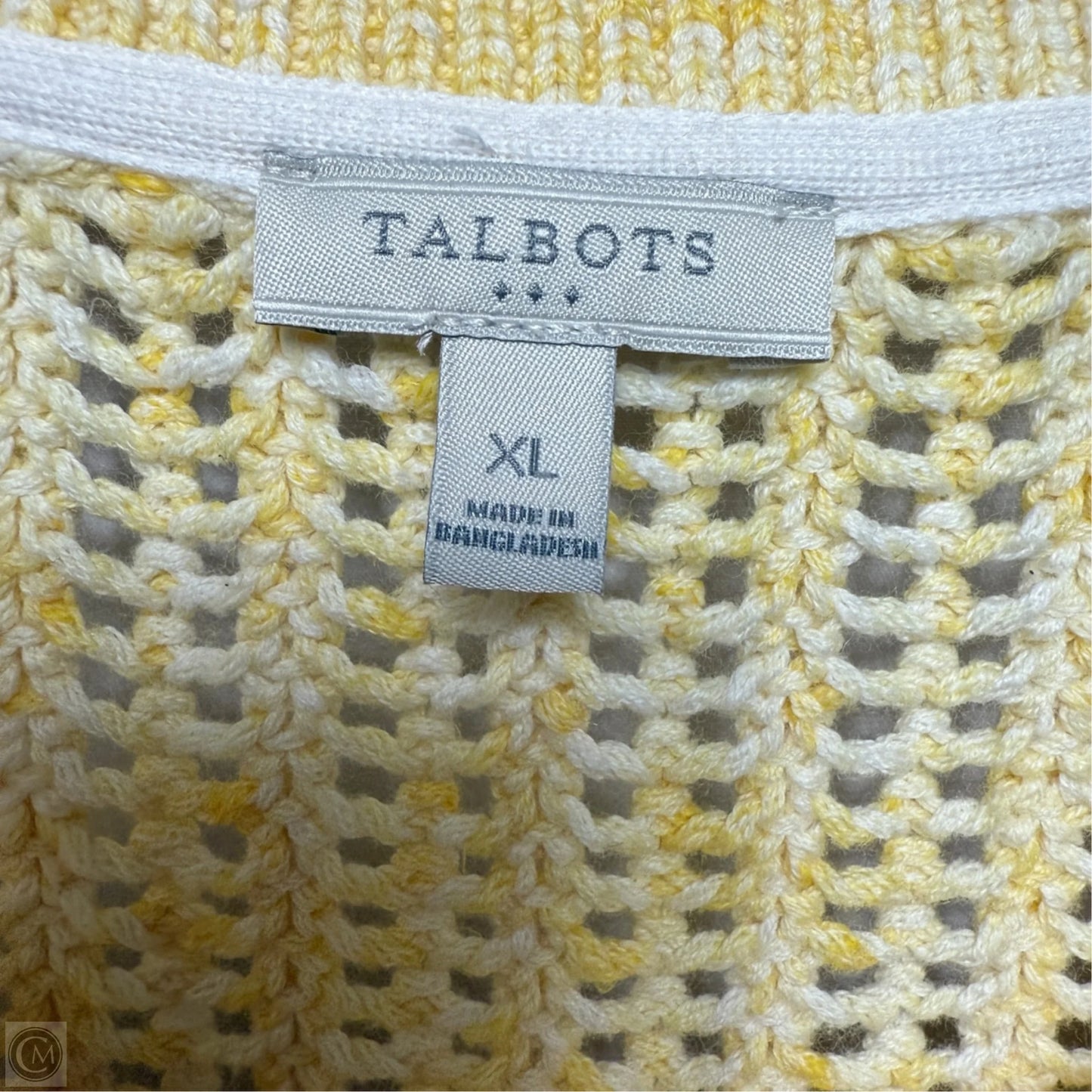 Sweater By Talbots In Yellow, Size: Xl