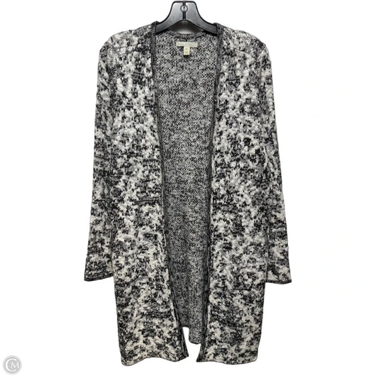 Sweater Cardigan By Dana Buchman In Black & White, Size: Xl