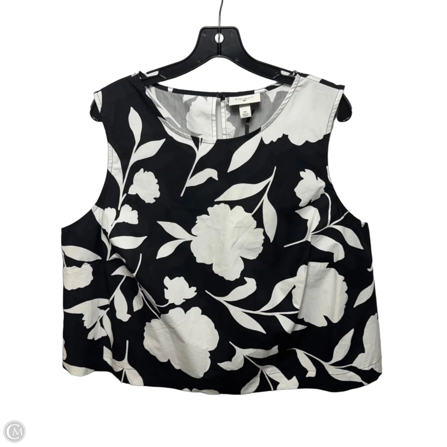 Top Sleeveless By Kate Spade For Target In Black & White, Size: Xxl