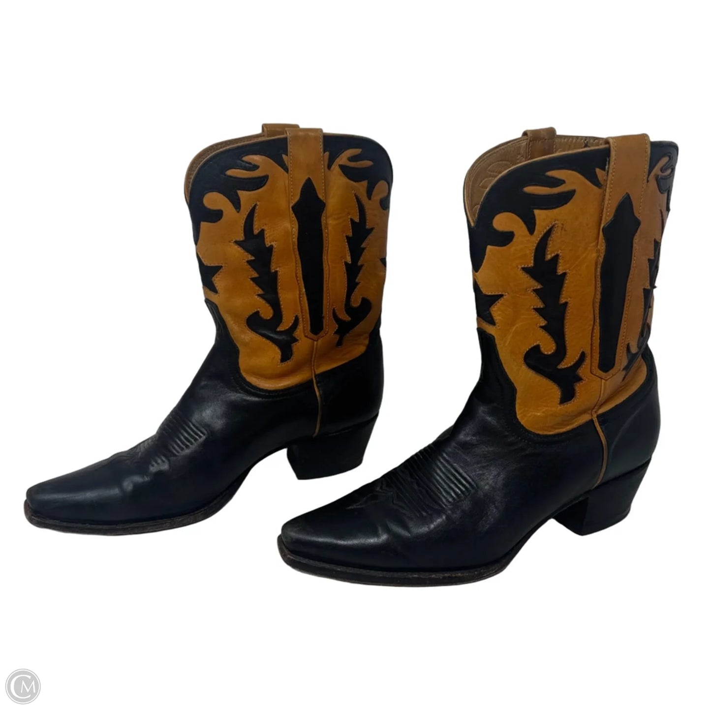 Boots Western By Charlie 1 House by Lucchese In Black & Brown, Size: 8