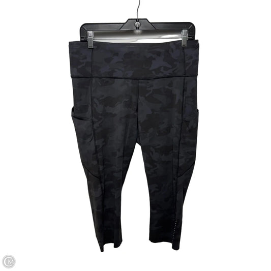 Athletic Leggings By Lululemon In Camouflage Print, Size: 12