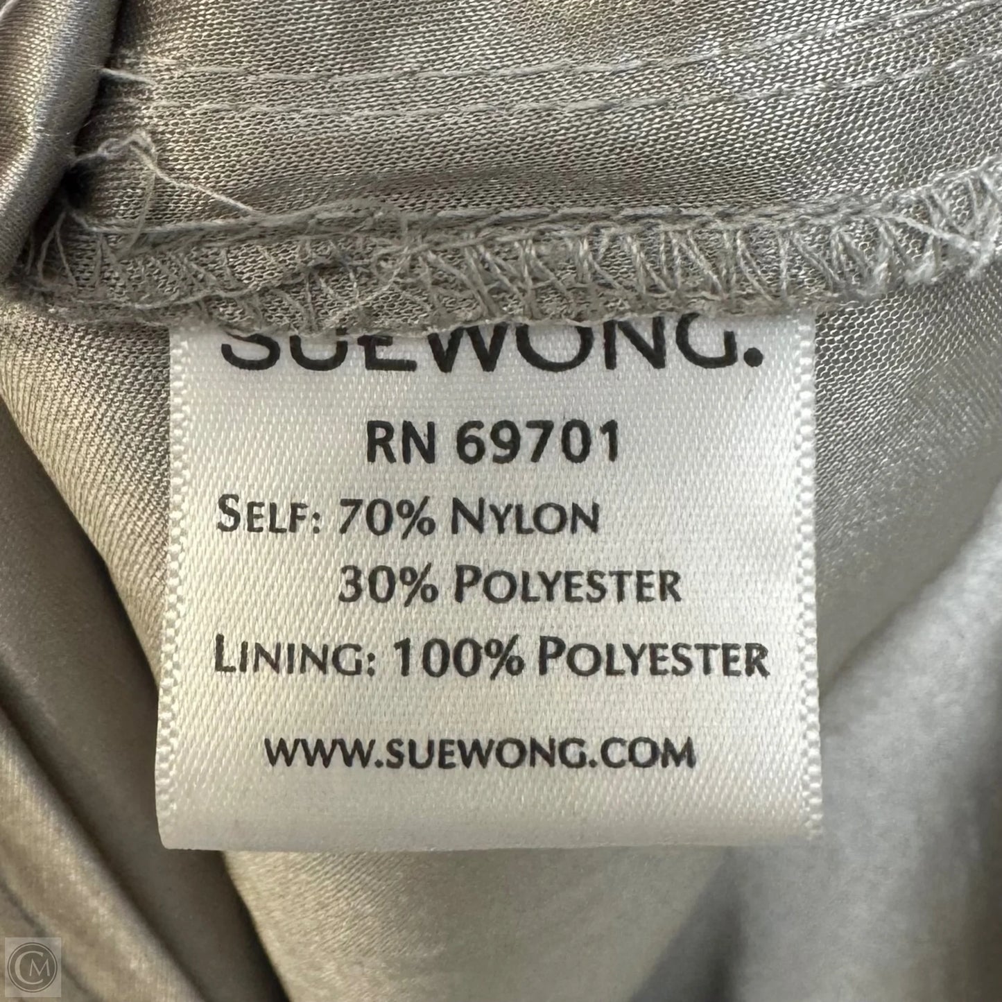 Strapless Embellished Cocktail Dress Party Short By Sue Wong Nocturne In Silver, Size: 4