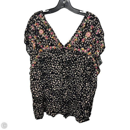 Top Short Sleeve By Savanna Jane In Multi-colored, Size: 3x