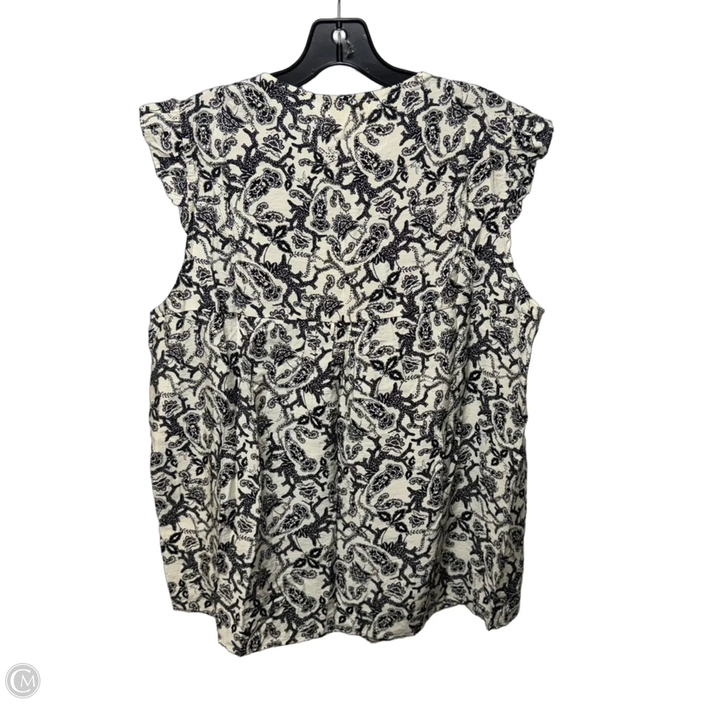 Top Sleeveless By Savanna Jane In Paisley Print, Size: Xl