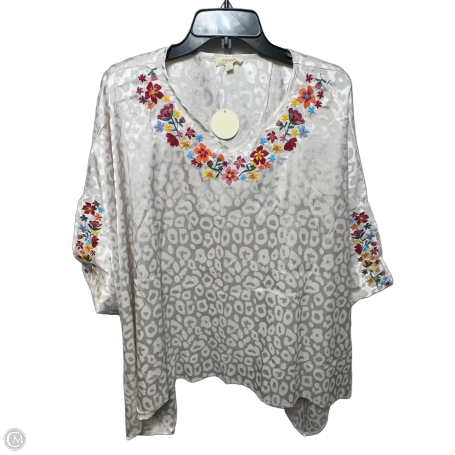 Top Long Sleeve By Oddi In Floral Print, Size: M/L