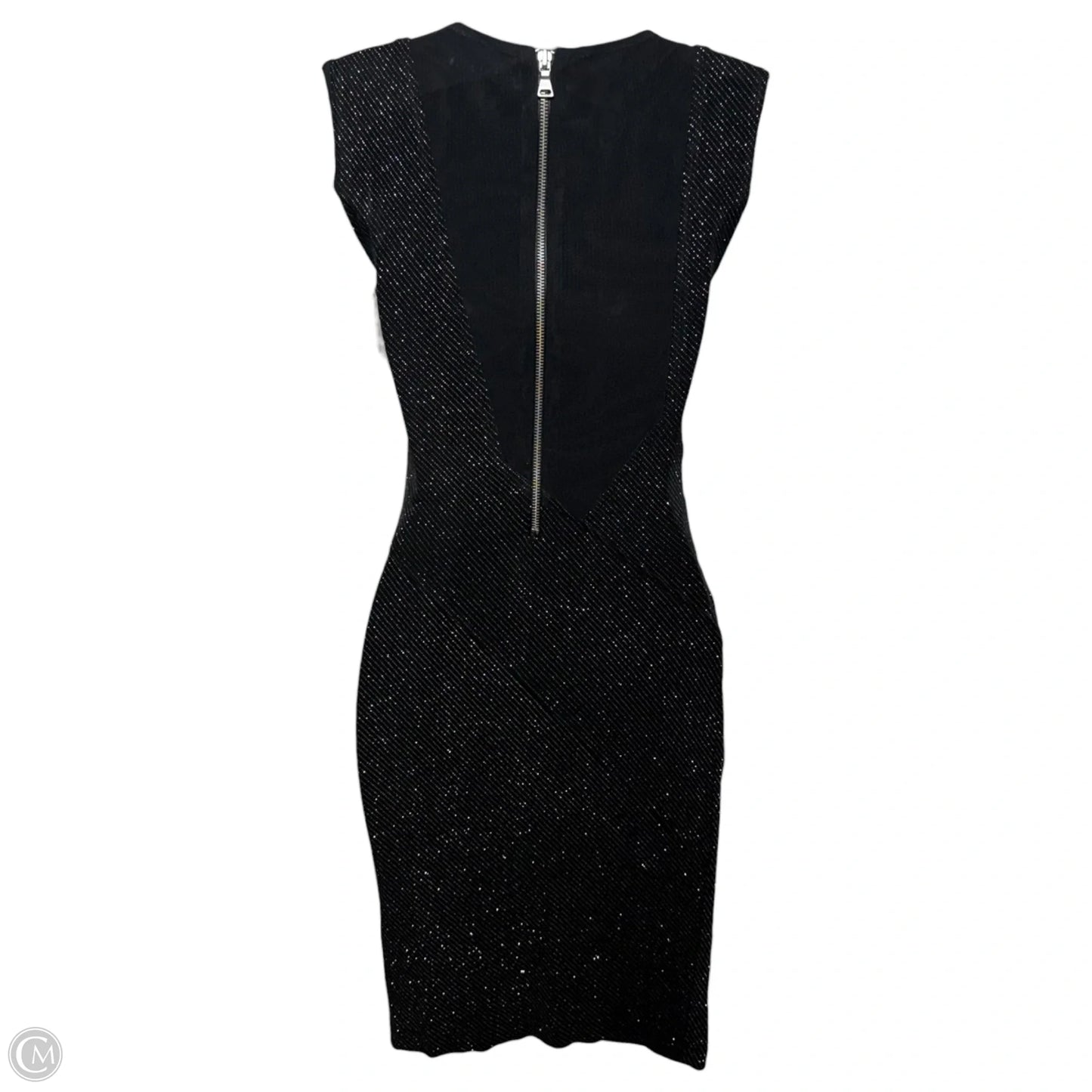 Annabelle Metallic Sheath Dress Designer By Alice + Olivia In Black & Silver, Size: XS (estimated)