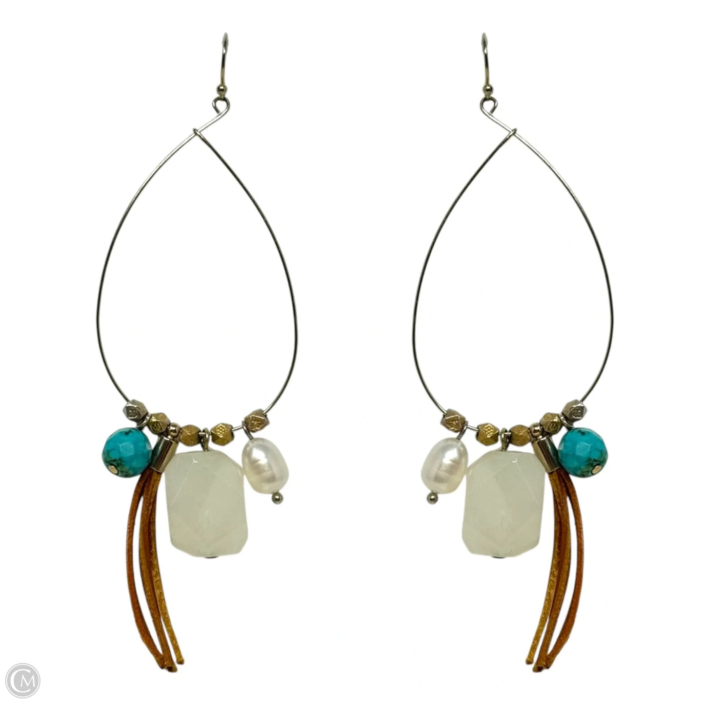 Tassel & Bead Teardrop Dangle Earrings