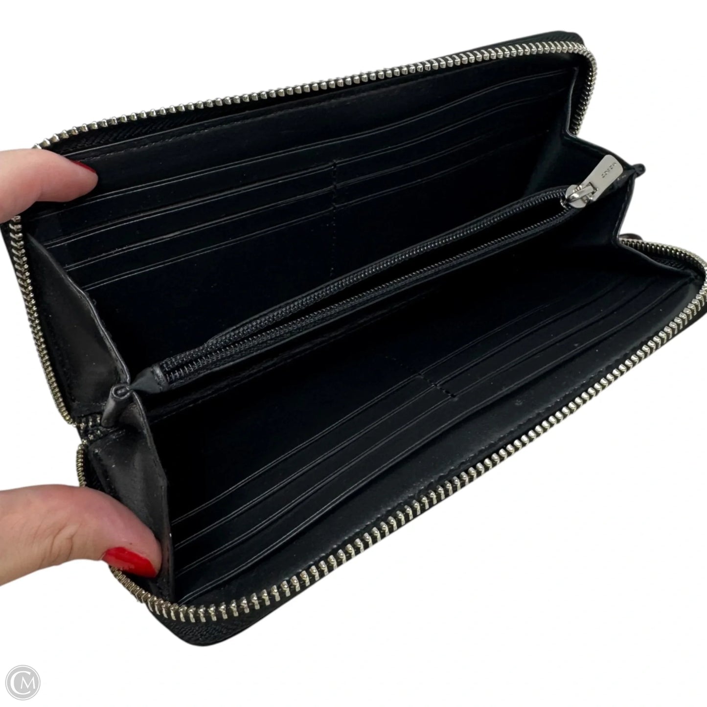 Signature Zip Around Wallet Designer By Coach, Size: Large