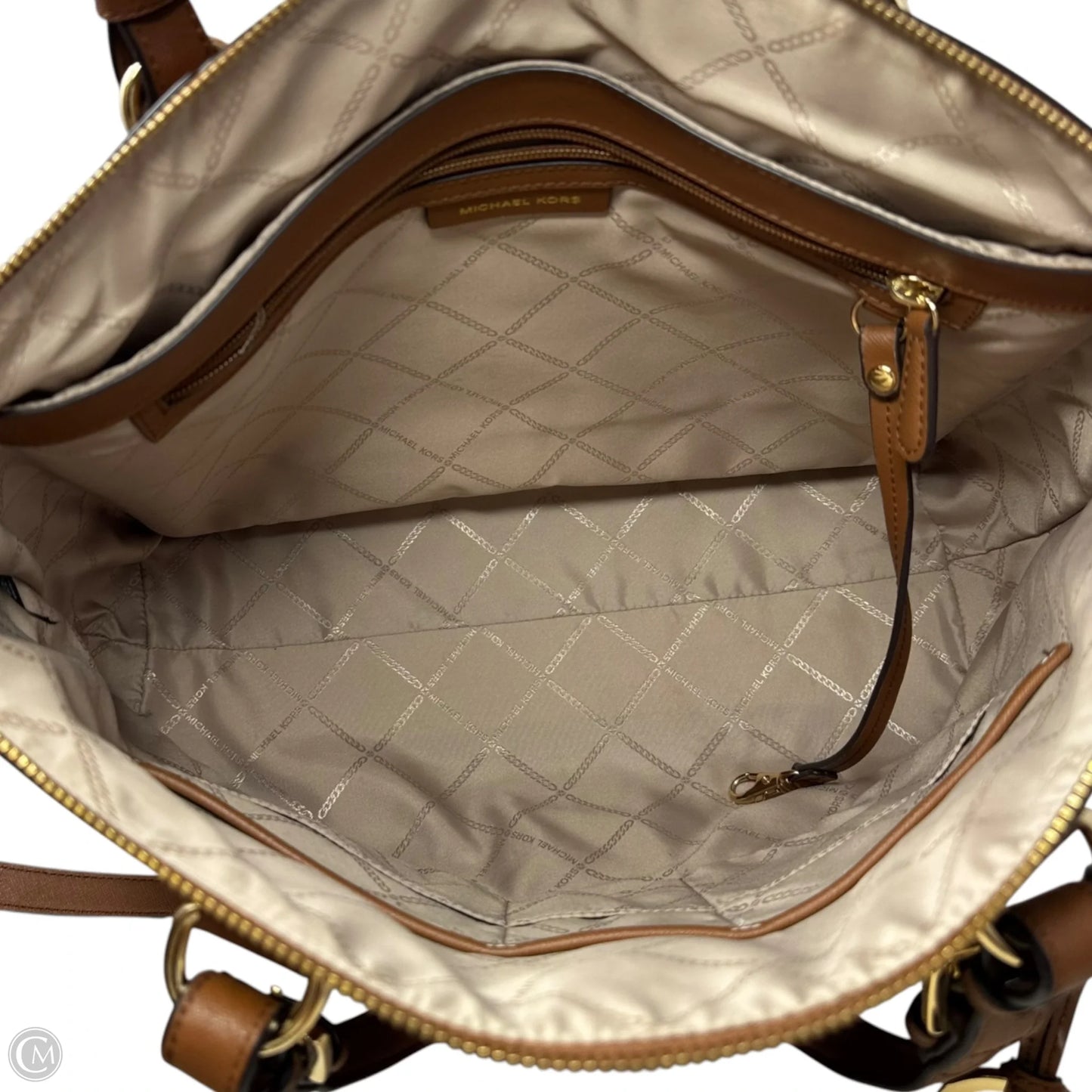 Karla Saffiano Handbag Leather By Michael By Michael Kors, Size: Large