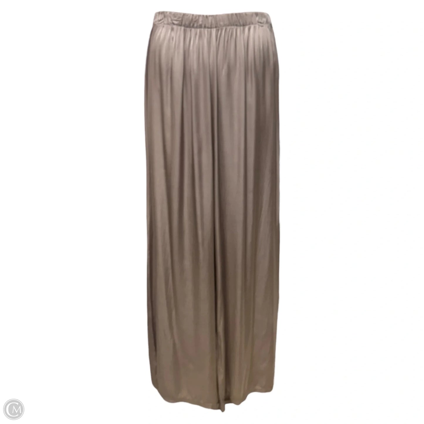 Silk Blend 2 Piece Lounge Set By CobbleStone In Taupe, Size: L/XL
