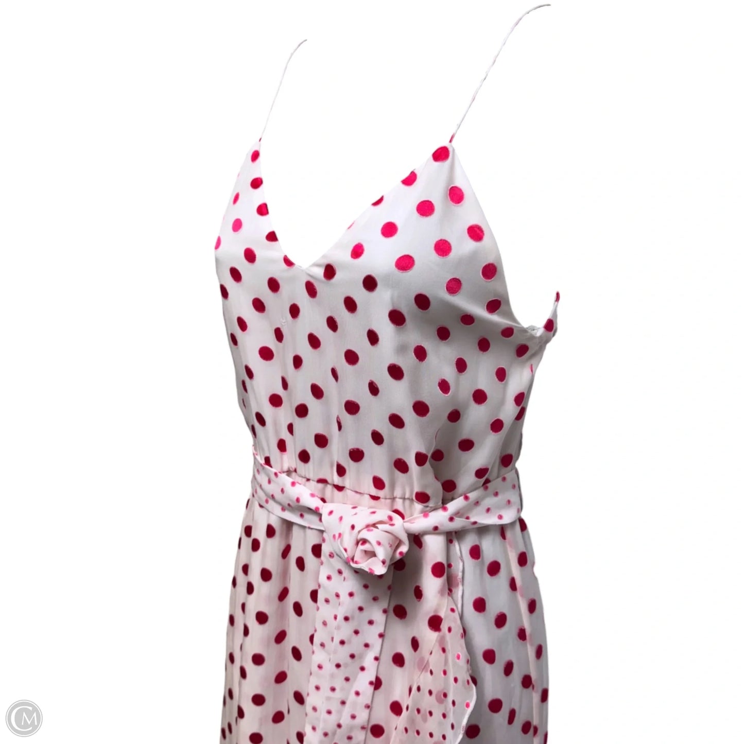Mable Faux-Wrap Polka-Dot Midi Dress Designer By Alice + Olivia In Polkadot Pattern, Size: 2