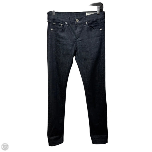 Jeans Skinny By Rag And Bone In Blue Denim, Size: 0/25
