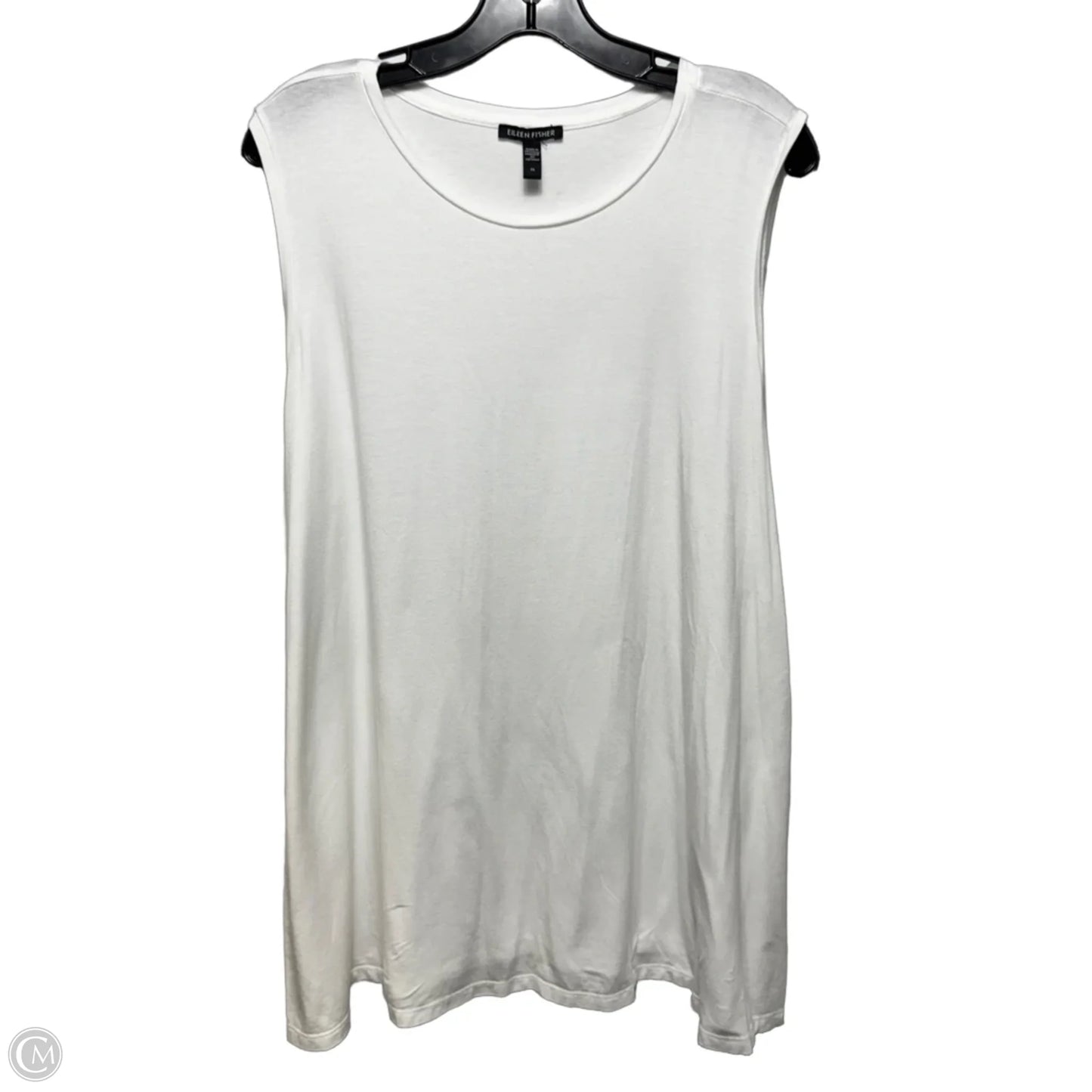 Tencel Top Sleeveless By Eileen Fisher In White, Size: 2x