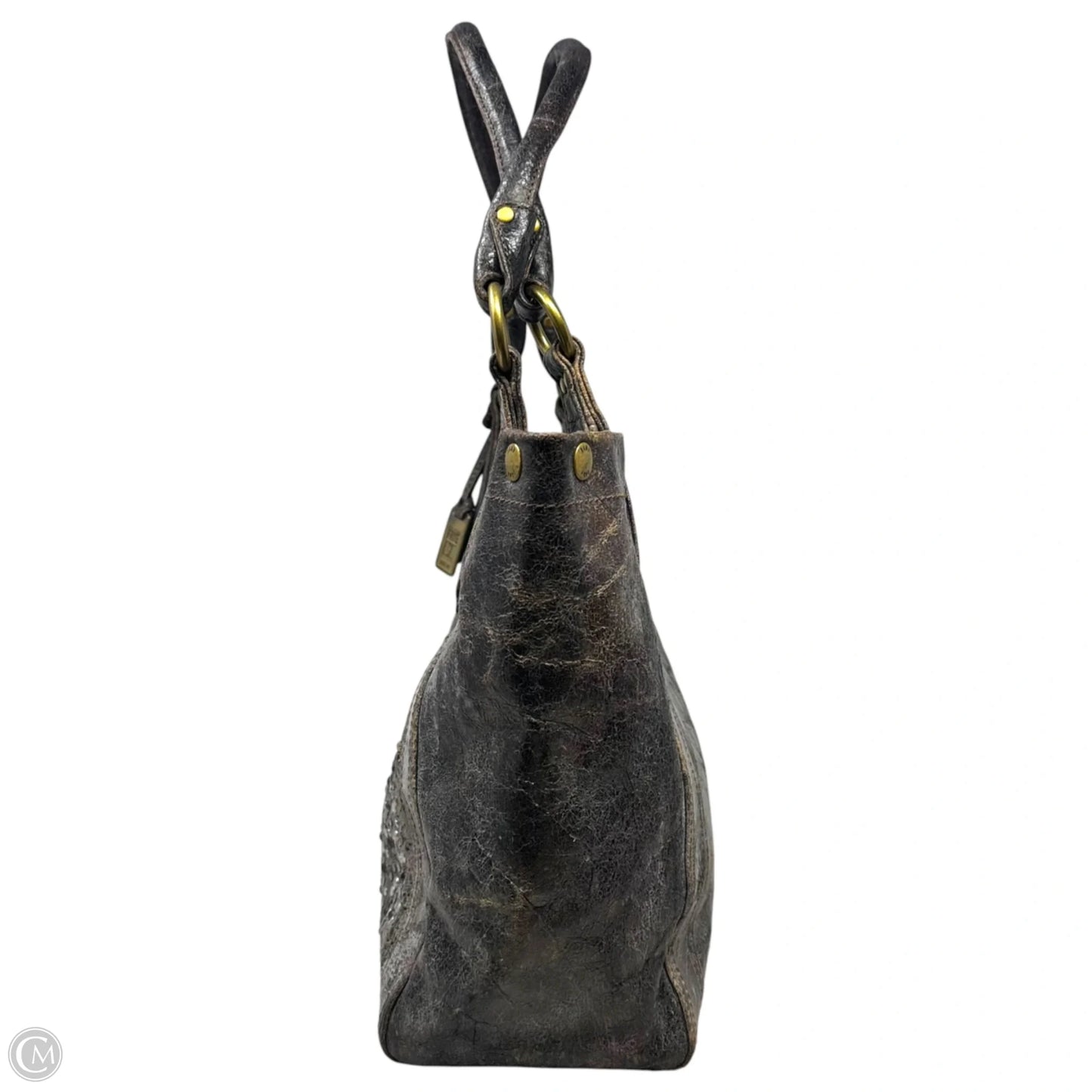 Deborah Studded Shoulder Handbag Designer By Frye, Size: Large