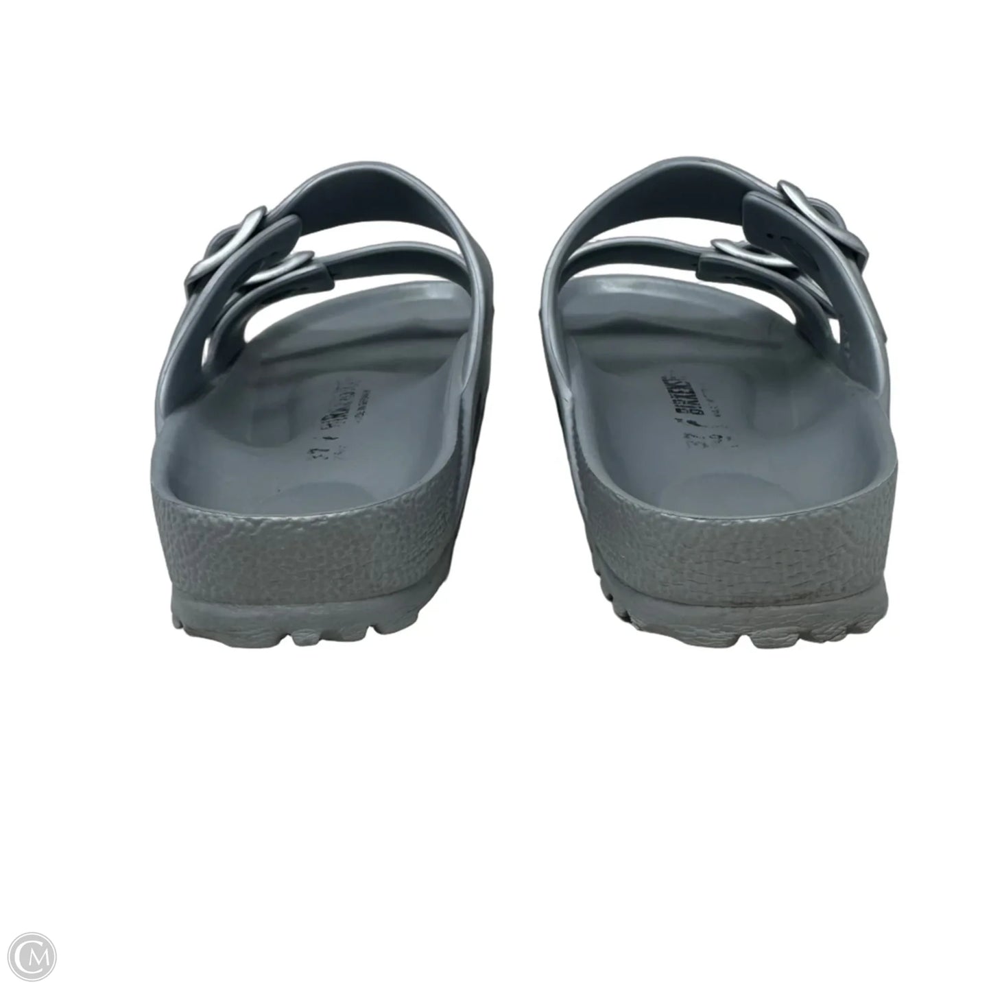 Arizona Essentials EVA Sandals By Birkenstock In Metallic Silver, Size: 6-6.5 (Eu 37)
