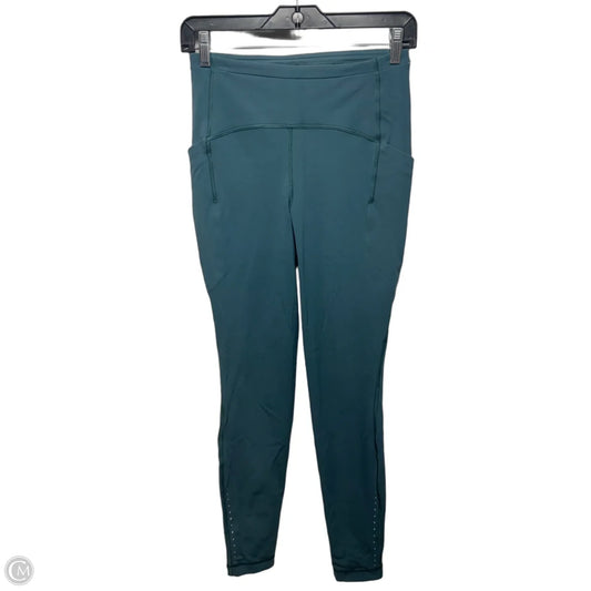Athletic Leggings By Lululemon In Teal, Size: 6