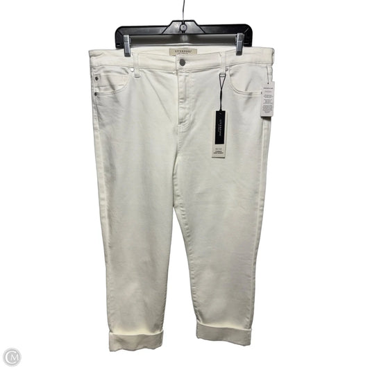 Charlie Crop Skinny Jeans By Liverpool In White, Size: 16
