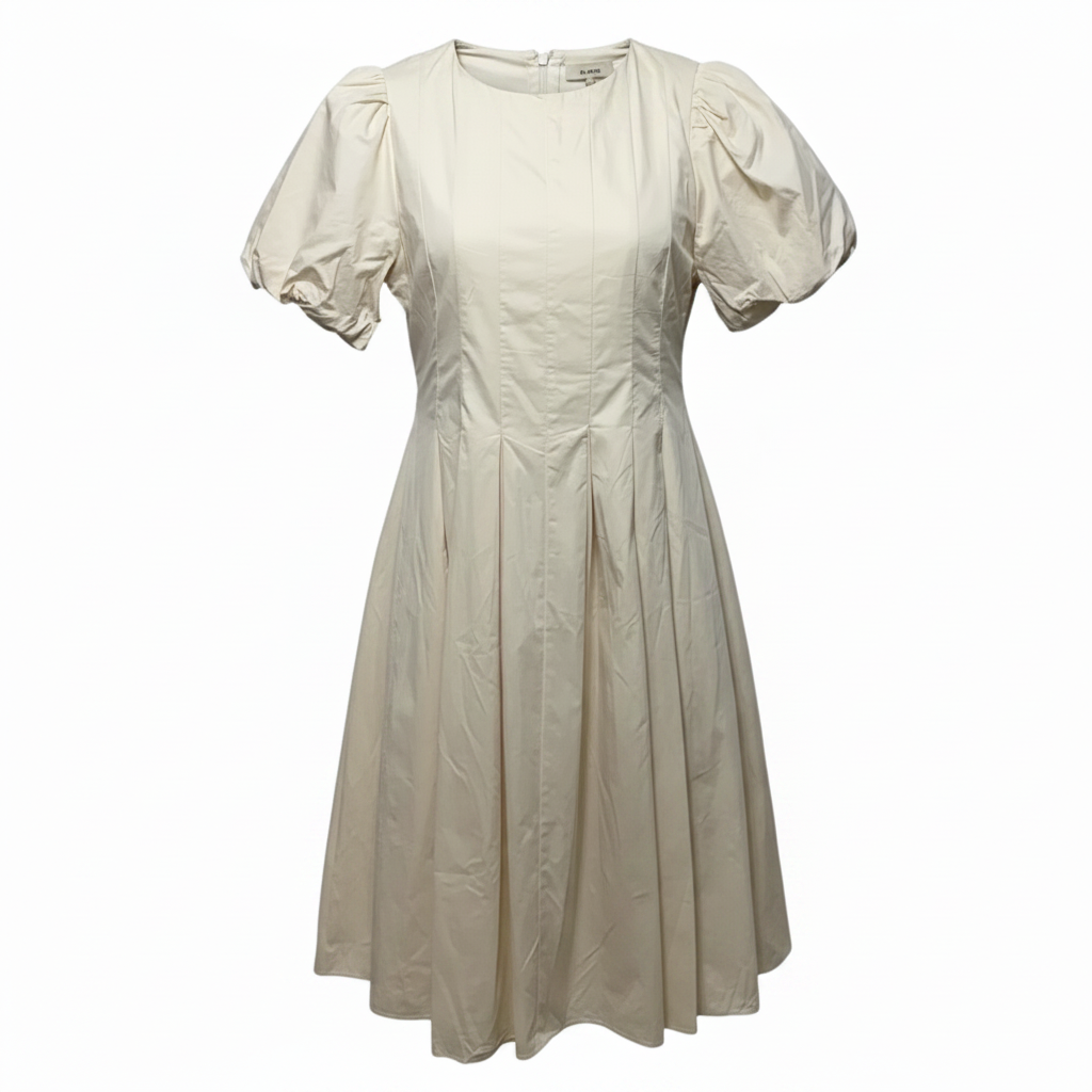 Simone Midi Dress By En Saison In Cream, Size: L